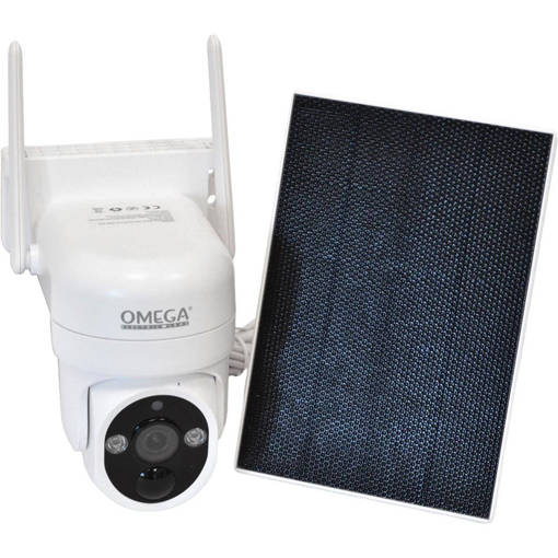 Kombo Telecamera Smart Wifi Solar Full Hd 1080P Ip65 Colore Bianco Con Human Detection (Rilevamento Figura Umana) Per Esterno Con Pannello Solare Monocristallino Efte 3W 5.1V-Dimensioni Pannello: 173*120Mm, Lunghezza Totale Cavo 2.8 Mt, Batteria Al Litio 