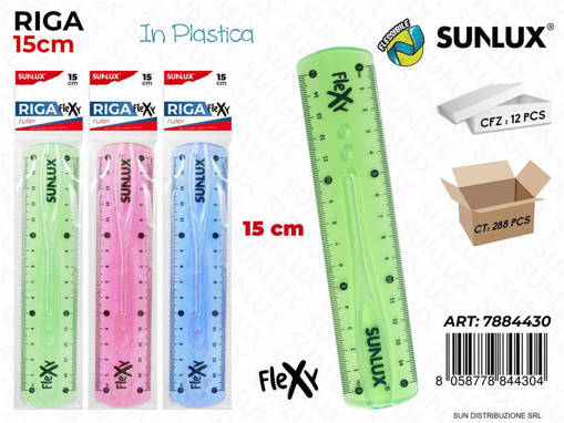 Sunlux - Riga In Plast. Flexy 15Cm Col. Ass. /Pz Da 12** 7884430