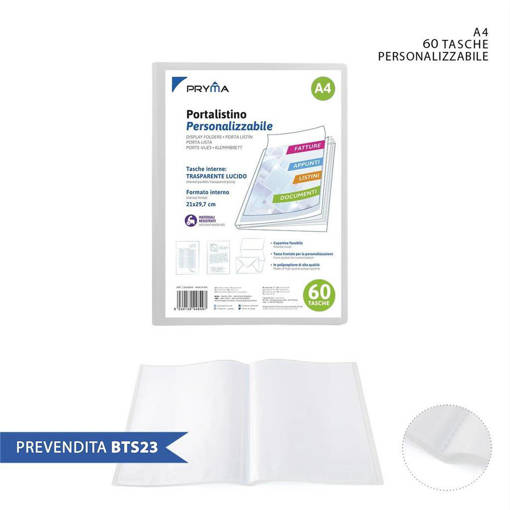 Pryma Portalistino Personalizz. A4 60 Tasche 0143202