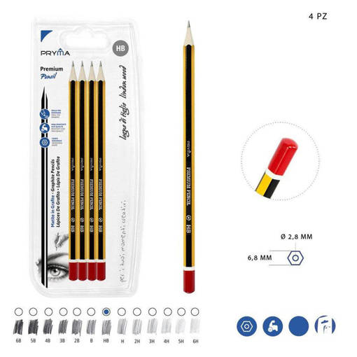 Pryma Matita Grafite High Quality Hb 4Pz Bl. 0202198