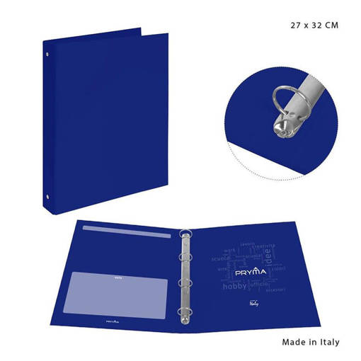Pryma Raccoglitore 4Anelli 27X32Cm Blu 0217395