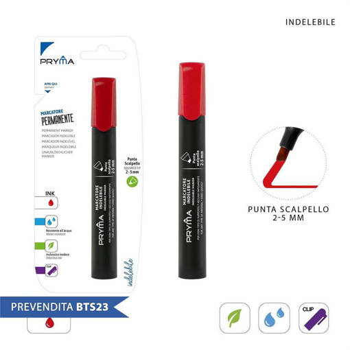 Pryma Marcatore Perman. P/Scalp. 2/5Mm Rosso Bl. 0151370