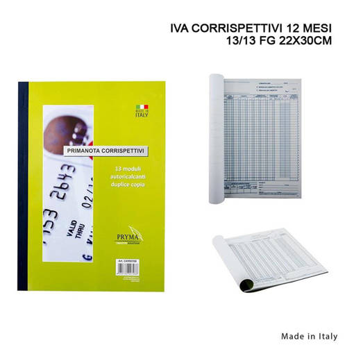 Pryma Iva Corrispettivi 12 Mesi 13/13 Fg 22X30Cm 0203399
