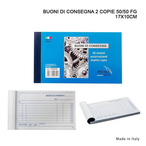 Pryma Buoni Di Consegna 2 Copie 50/50 Fg 17X10Cm 0203392