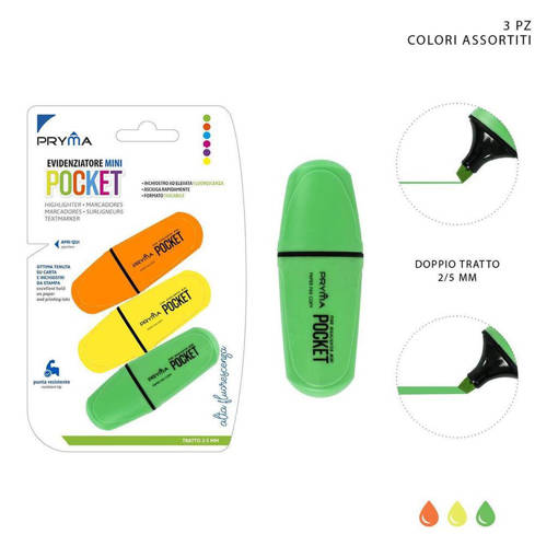 Pryma Evidenz.Mini Pocket P/Scalp.2/5Mm 3Pz Fluo 0215657