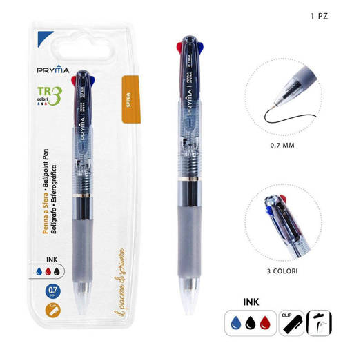Pryma Penna Sfera Tr3 0.7Mm 3Colori Bl. 0144440