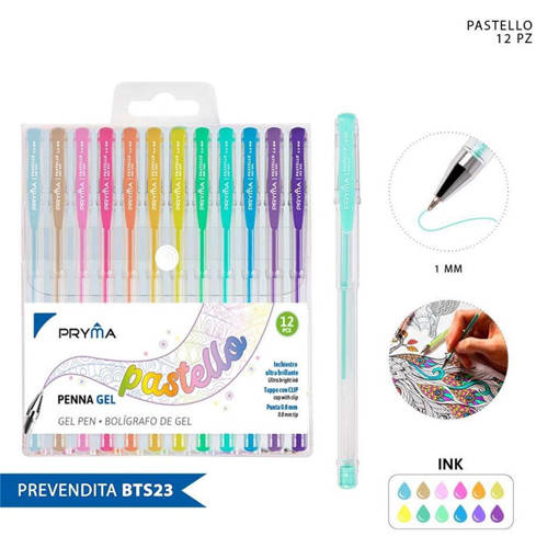 Pryma Penna Gel Pastello 0.8Mm 12Pz Bl. 0207195