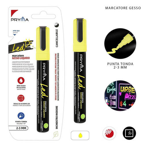 Pryma Marcat.Gesso Liquido P/Tonda 2-3Mm Fluo Gial 0221335