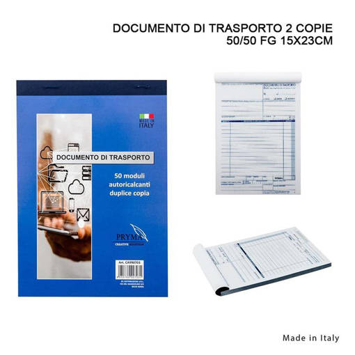 Pryma Documento Trasporto 2 Copie 50/50Ff 15X23Cm 0203394
