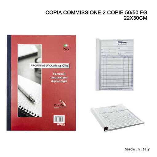 Pryma Copia Commissione 2 Copie 50/50 Fg 22X30Cm 0203402