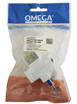 Omega Adattatore Triplo 1 Presa Universale P40 Bipasso/Schuko 10/16A 2P+T + 2 Prese Bipasso P11/17 10/16A 2P+T, Spina S17 16A 2P+T