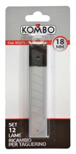 Kombo Set 12 Lame Di Ricambio Universali Per Taglierino, Largh. =18Mm