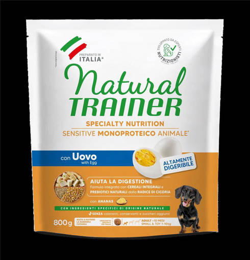 Natural Trainer Cane No Gluten 800 gr Uovo