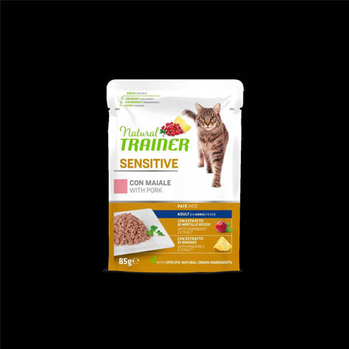 Natural Trainer Gatto Sensitive 85 gr Maiale 