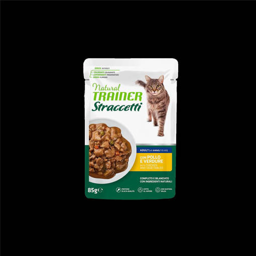Natural trainer STRACCETTI Gatto Adulto 85gr Pollo e Verdure
