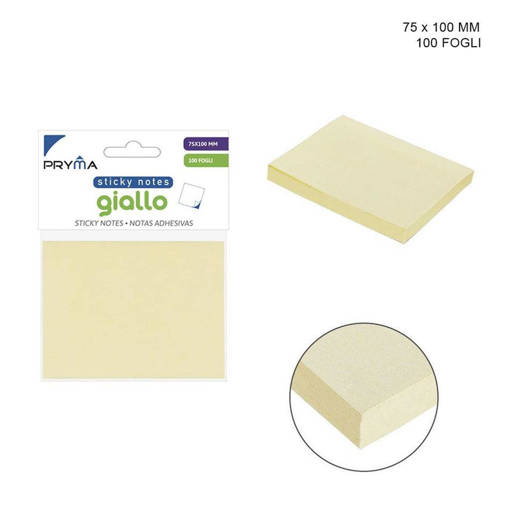 Pryma Stick Notes 76X101Mm 100Ff Giallo Bl. 0133877