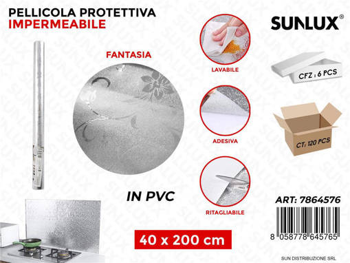 PELLICOLA PROTETTIVA PVC IMPERM. 40*200CM /PZ DA 6**