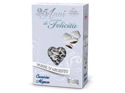 Crispo cuoricini mignon 500gr argento