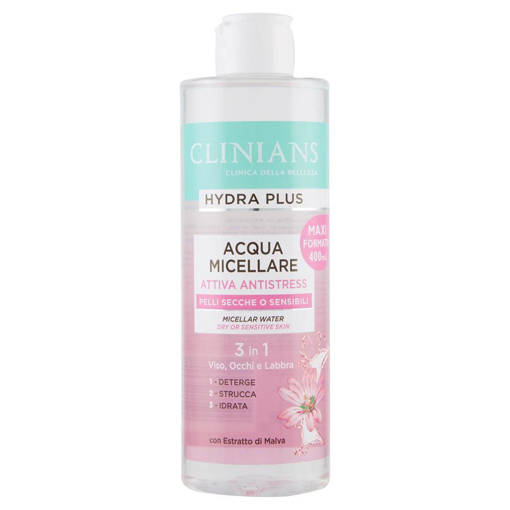 Clinians Acqua Micellare Hydra Plus Purificante 400 ml Antis