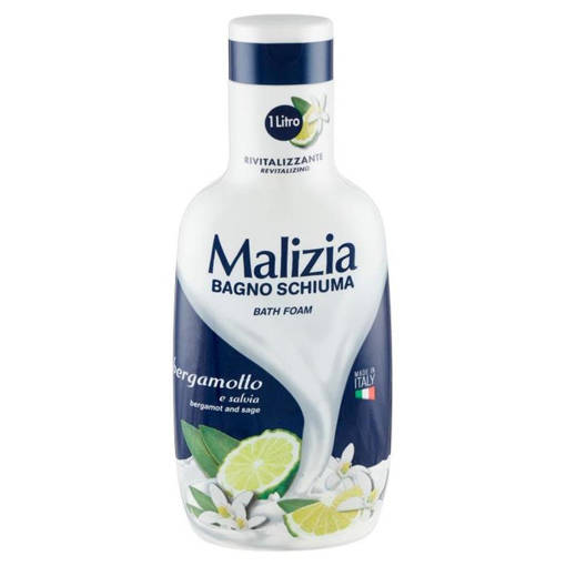 Malizia Bagnoschiuma 1 Lt Rivitalizzante Con Berganotto e Salvia