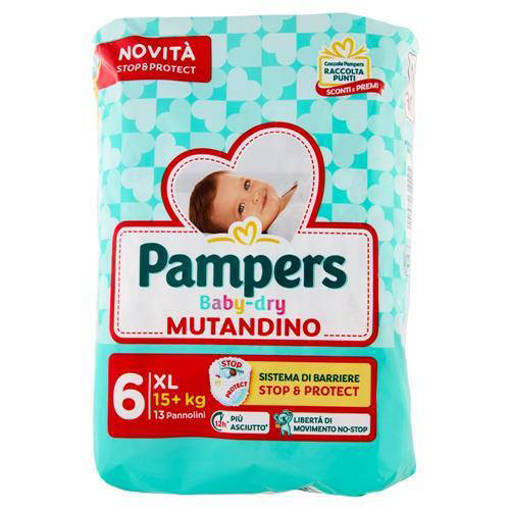 Pampers Baby Dry Mutandino Maxi Taglia 6, 13 Pannolini