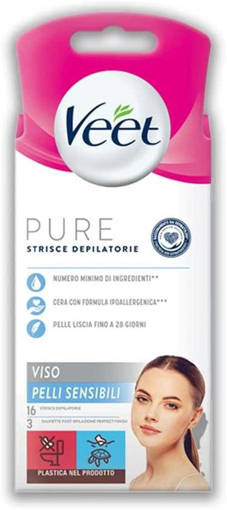 Veet Strisce Ipoallergeniche Viso 16 Pz