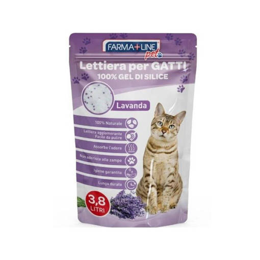 Farmaline Lettiera Gatti Lavanda Silice 3,8L