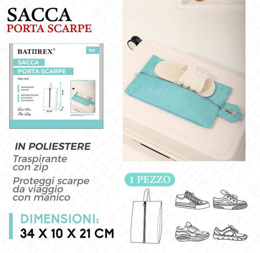 Bathrex Sacca Porta Scarpe 35*21*10Cm