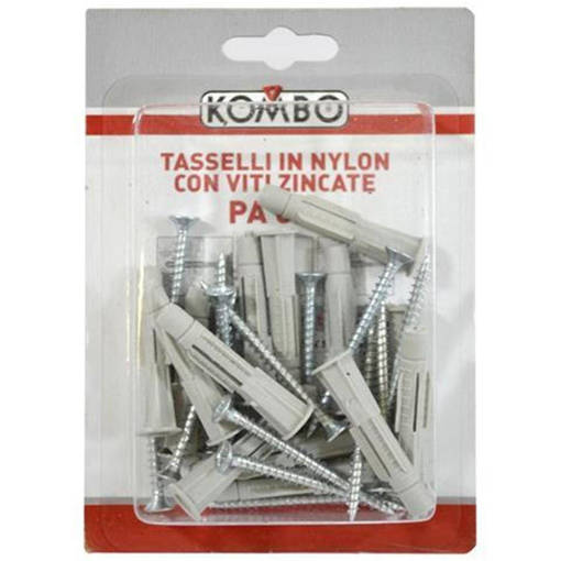 Kombo Set 100 Viti + 100 Tasselli Nylon 6 X 36