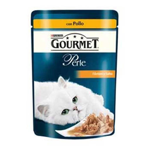 Purina Gourmet Perle Umido Gatto Filettini con Pollo, 85 gr