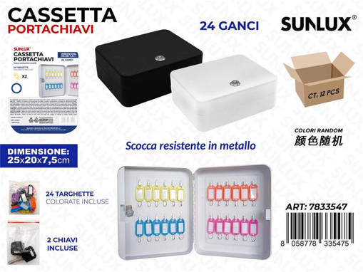 Sunlux - Cassetta Portachiavi 24Ganci 25*20*7.5Cm /Pz Da 4** 7833547