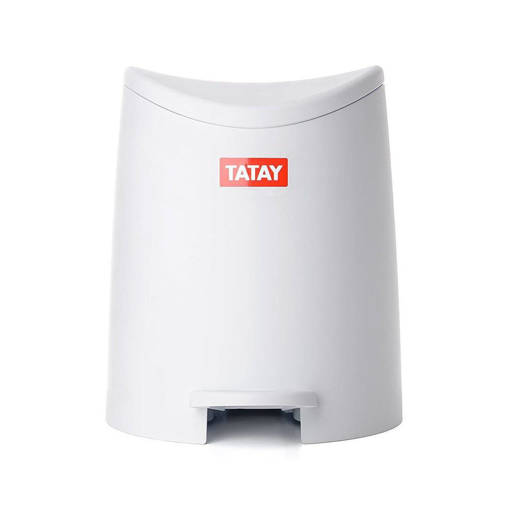 Tatay Pattumiera Bagno 3 litri Standard Bianco, H 22,1 Ø 21,8 cm, 0,36 kg