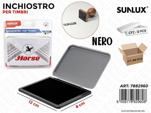 Sunlux - Inchiostro Per Timbro Nero 12*8Cm /Pz Da 12**Cfz 7882960