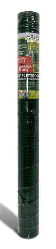 Kombo Rete Elettrodsaldata In Filo Zincato Ricoperto In Pvc, Diametro Filo 1.0Mm, Dimensioni Maglia 12,5Mm X 12,5Mm, Lunghezza Rotolo 5Mt, Altezza Rotolo 1,0Mt