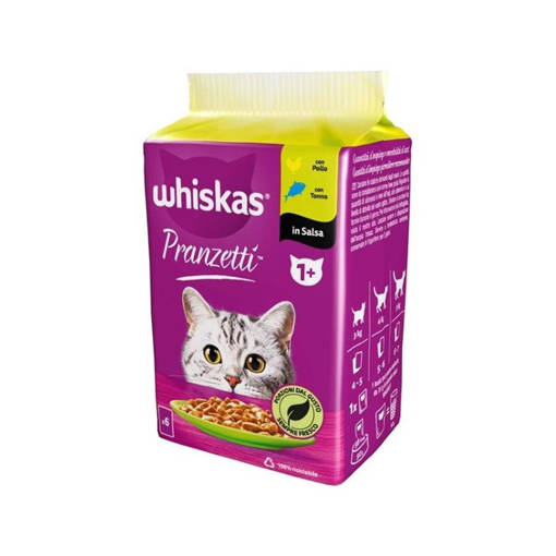 Whiskas Pranzetti Mari & Monti 1+   6x50g