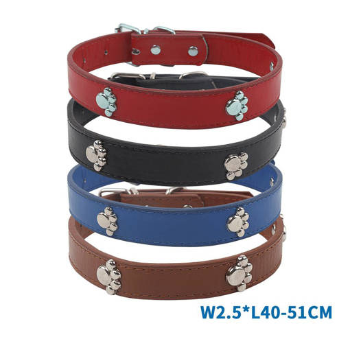 Nobleza Collare in PU con decorazione a zampa W2.5*L40-51cm