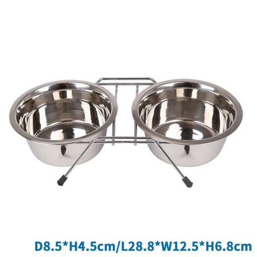 Nobleza Doppia ciotola con supporto D8.5*H4.5cm/L28.8*W12.5*H6.8cm0.35L*2