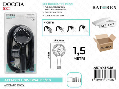 Bathrex Set Doccetta 4Getti Con Tubo 1.5M