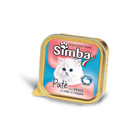 Simba Gatto Vaschetta Pate' 100 gr, con Pesce