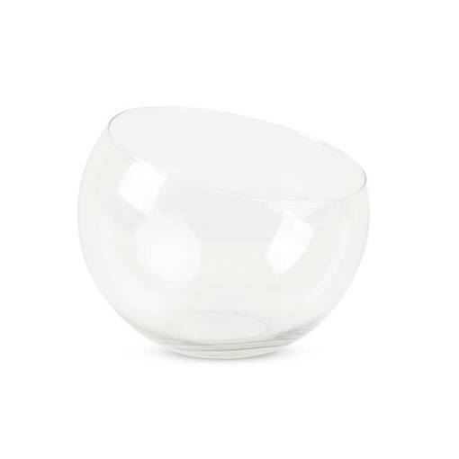 Mercury Vaso In Vetro Trasparente "Oblique" D Cm 20 X H 15,5