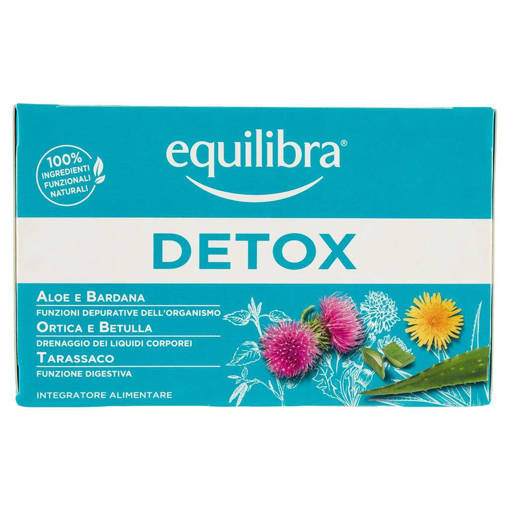 Equilibra Tisana Detox Con Aloe Bardana Ortica Betulla Tarassaco 15 filtri