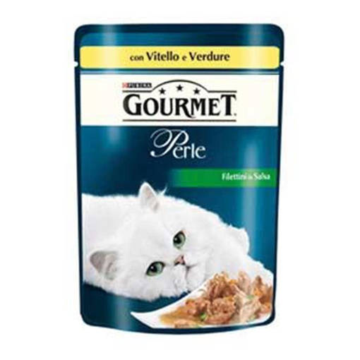 Purina Gourmet Perle Umido Gatto Filettini con Vitello e Verdure 85 gr