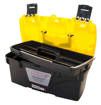 Kombo Valigetta Portautensili 16" (Cm41X21X19,5) In Plastica,  Colore Giallo-Nero,  Maniglia A Scomparsa, 3 Vani Porta Minuteria, Vaschetta Interna Estraible, Struttura Resistente.
