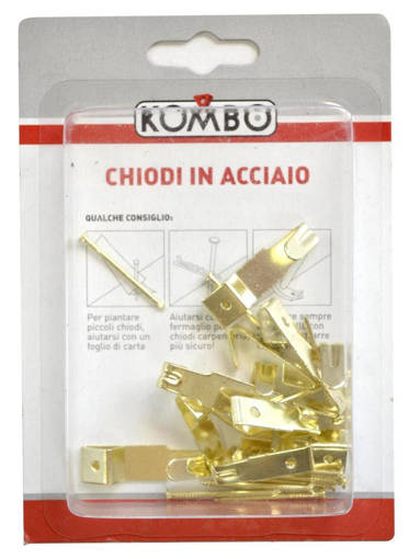Kombo Set Di 10 Ganci Assortiti Con Chiodo. 5 Pz Gancio 7 X 23 Con Chiodo- 5 Pz Gancio 8 X 31 Con Chiodo