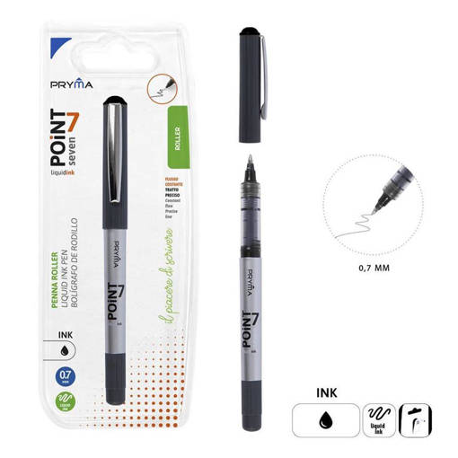 Pryma Penna Roller Point 7 0.7Mm Nero Bl. 0224334