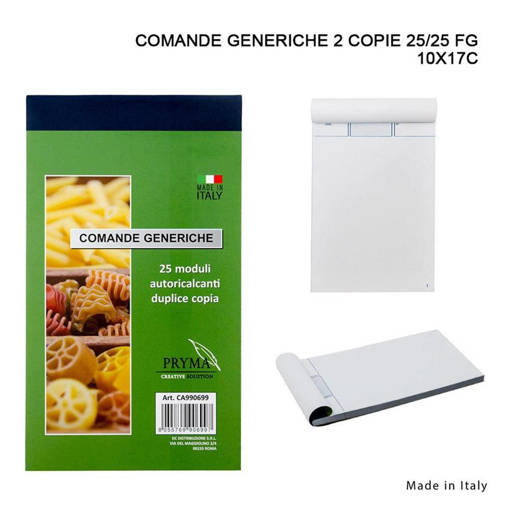 Pryma Comande Generiche 2 Copie 25/25 Fg 10X17Cm 0203390