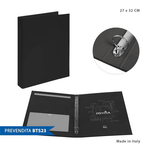 Pryma Raccoglitore 4Anelli 27X32Cm Nero 0231398