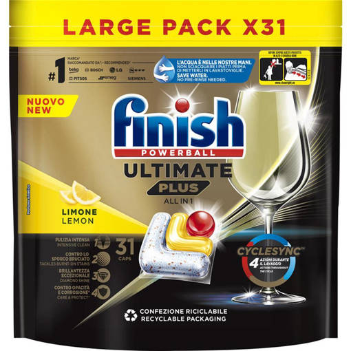 Finish 31 Caps Ultimate Plus  All In One Limone