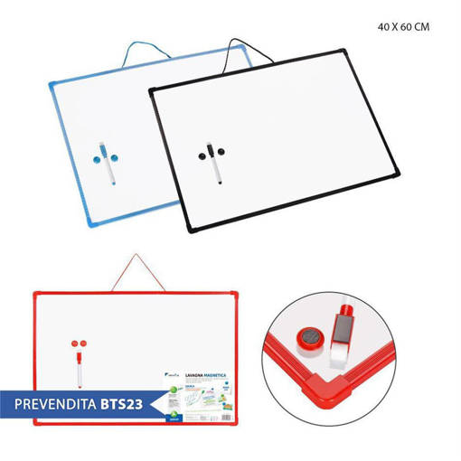 Pryma Lavagna Magnetica Bianca 40X60Cm C/Appendino 0122450