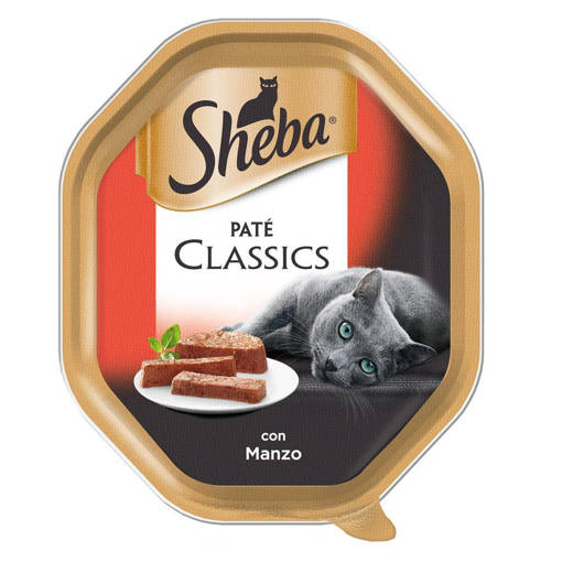 Sheba Pate' Classics, 85 gr, Manzo 